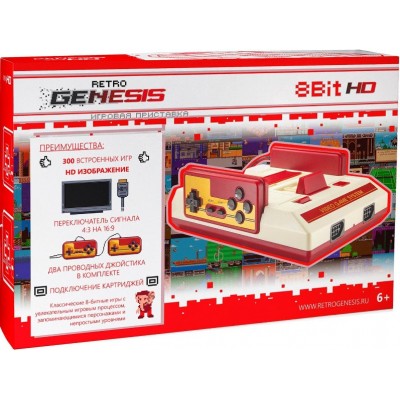 8 bit Приставка Retro Genesis 8 Bit HD (300 игр)